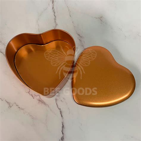 Gold Metal Heart Box 